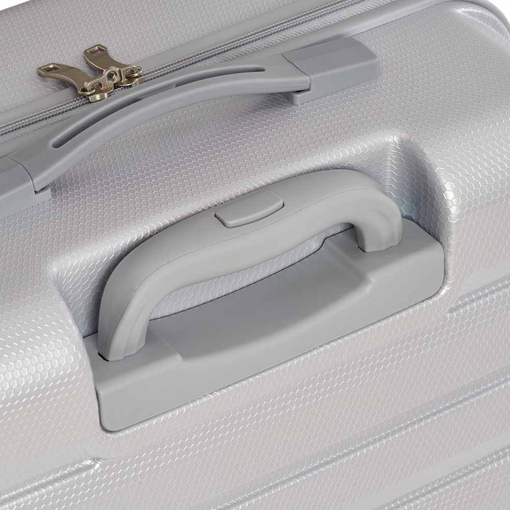Wilko Hard Shell Suitcase Silver 25 inch Image 4