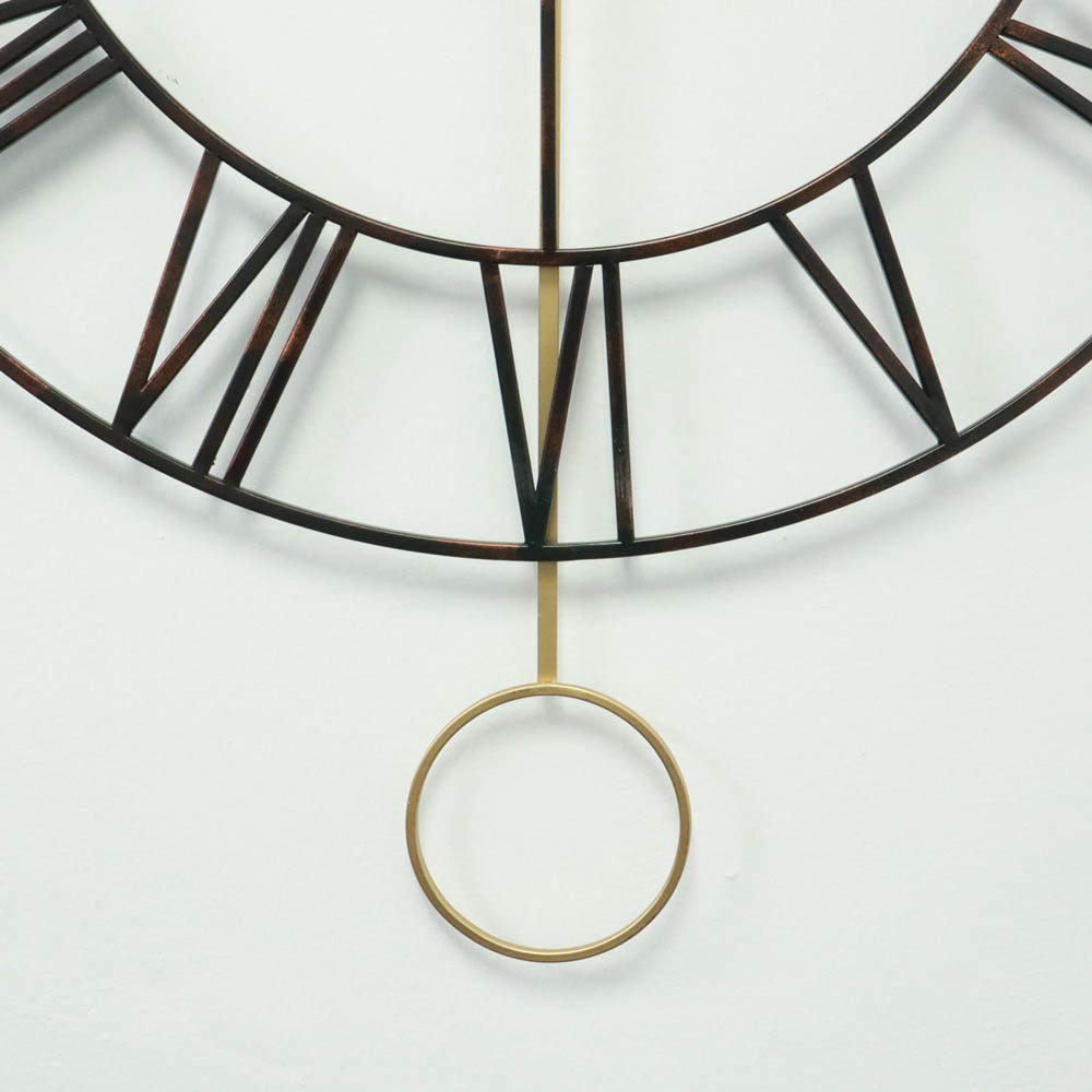 WALPLUS Gold Large Roman Pendulum Wall Clock Image 5