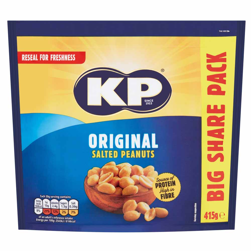 KP Original Salted Peanuts 415g Image 1