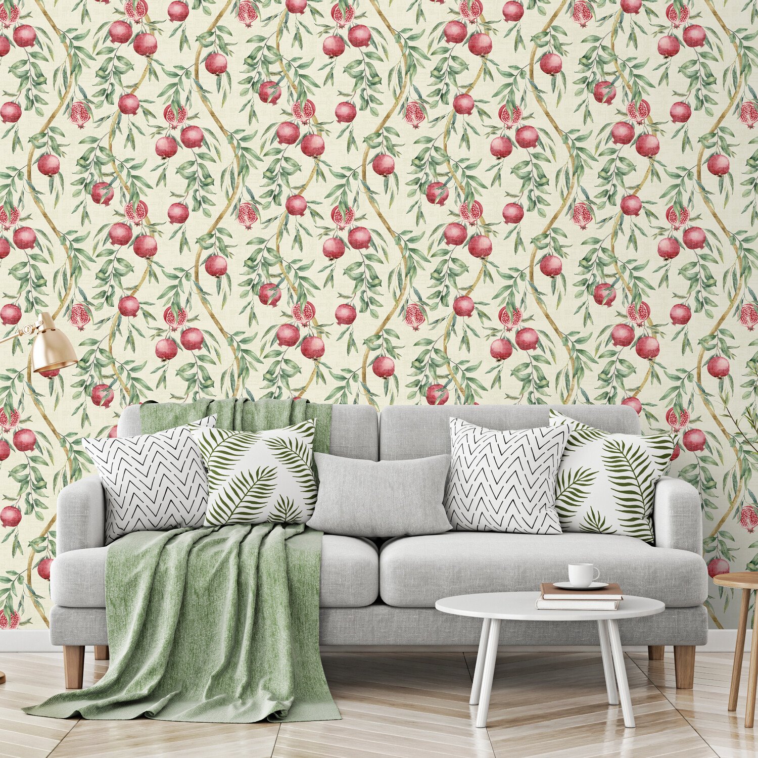 Pomegranate Trail Wallpaper Multicolour Image 2