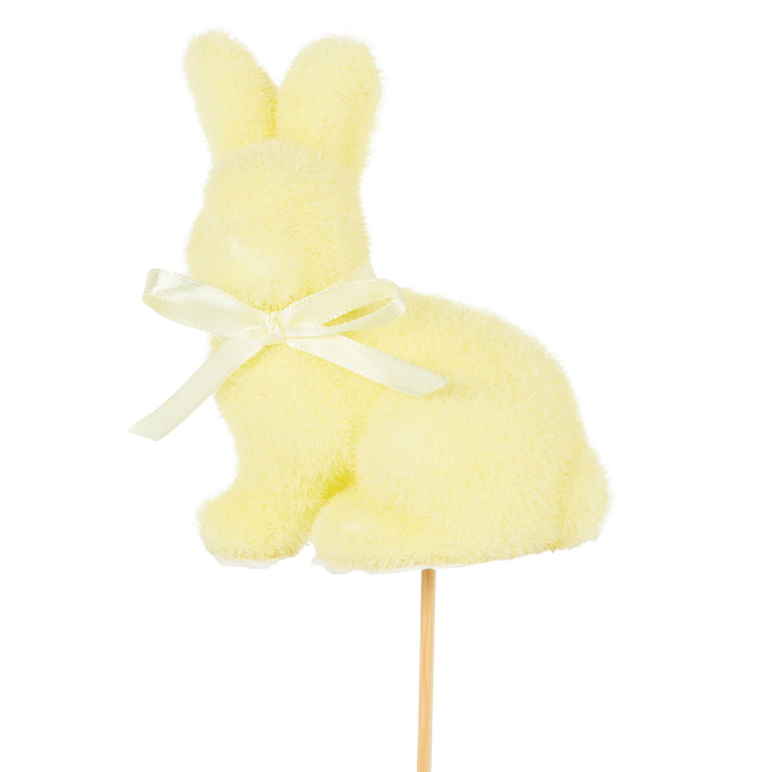 Flocked Easter Bunny Pick Image 1