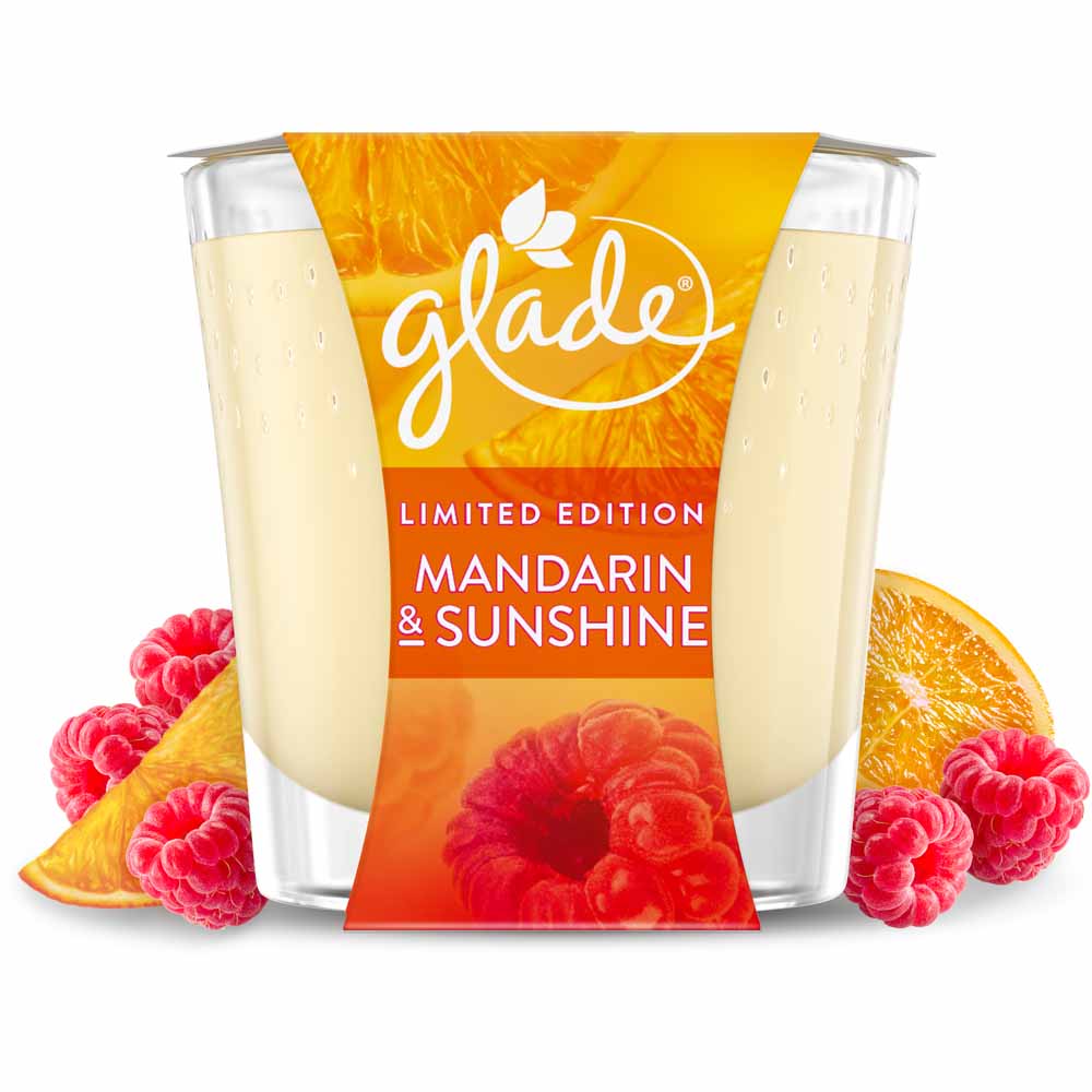 Glade Candle Mandarin and Sunshine Air Freshener 129g  - wilko