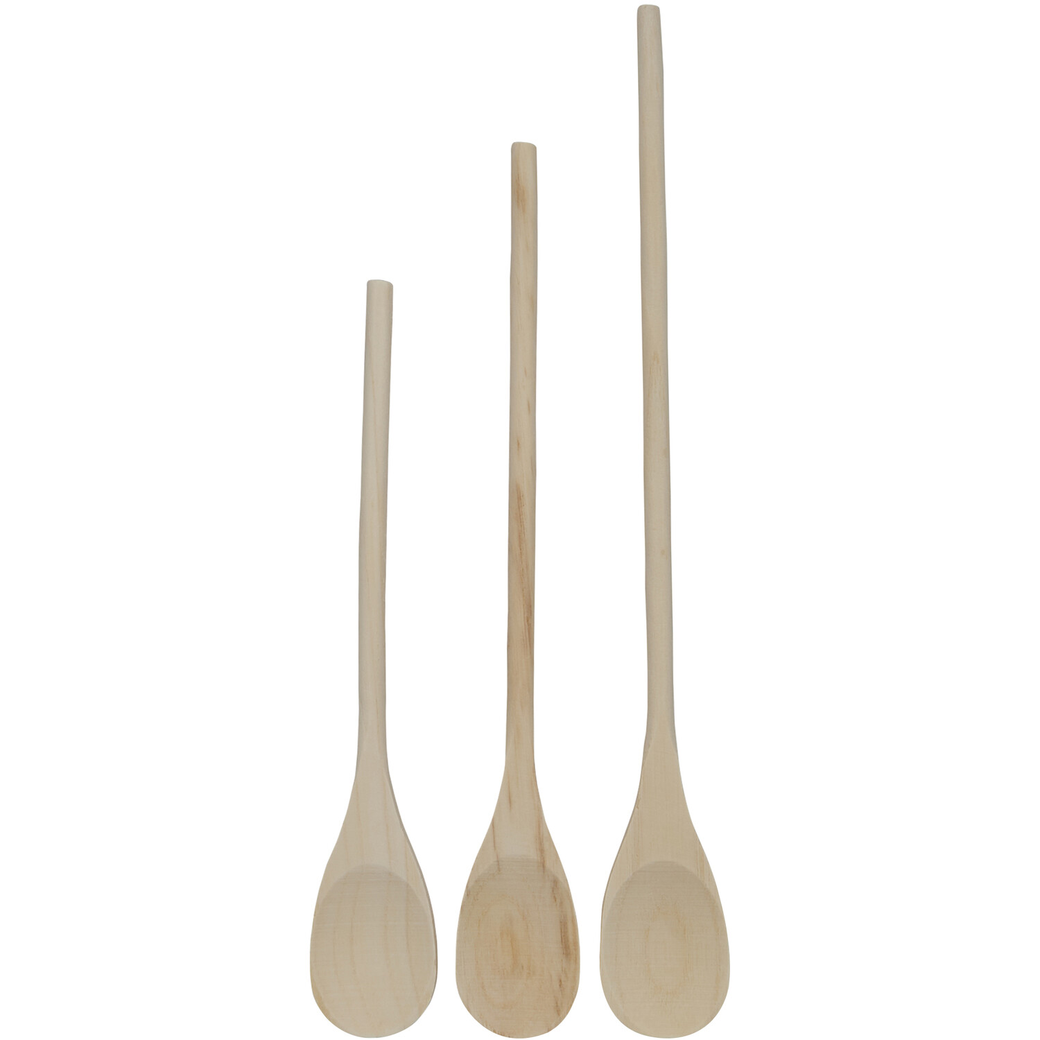 Pack of 3 Wooden Spoons - Natural Image 2