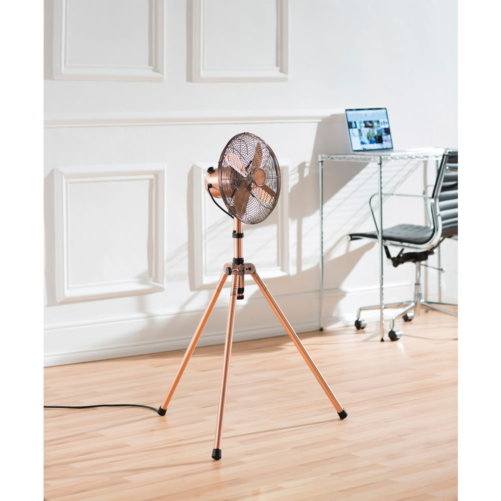 Fine Elements Copper Tripod Oscillating Fan 12inch Wilko