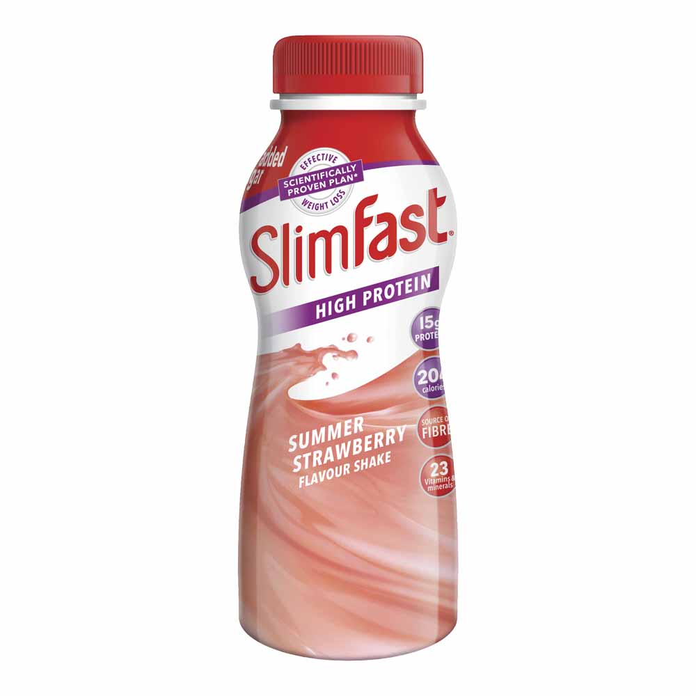 Slimfast Milkshake Bottle Strawberry 325ml  - wilko