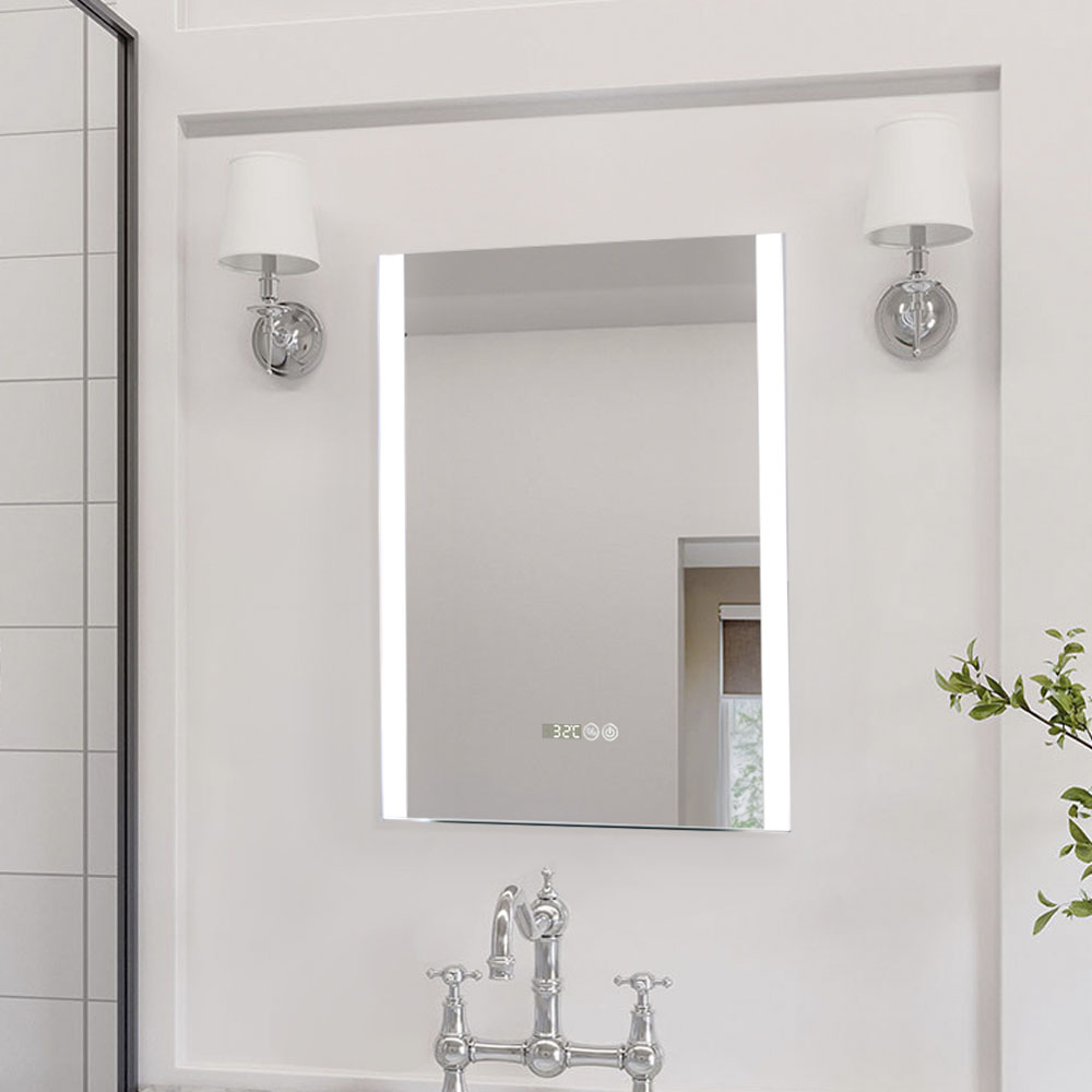 Living and Home White Aluminium 2 Sided LED Vanity Mirror Image 4