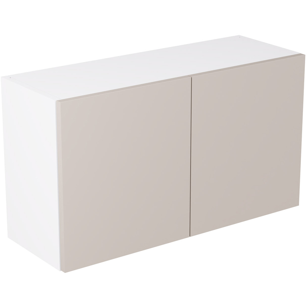 Kitchen Kit Slab Standard Light Grey Double Extractor Wall Kitchen Cabinet Flatpack 800mm Image 1