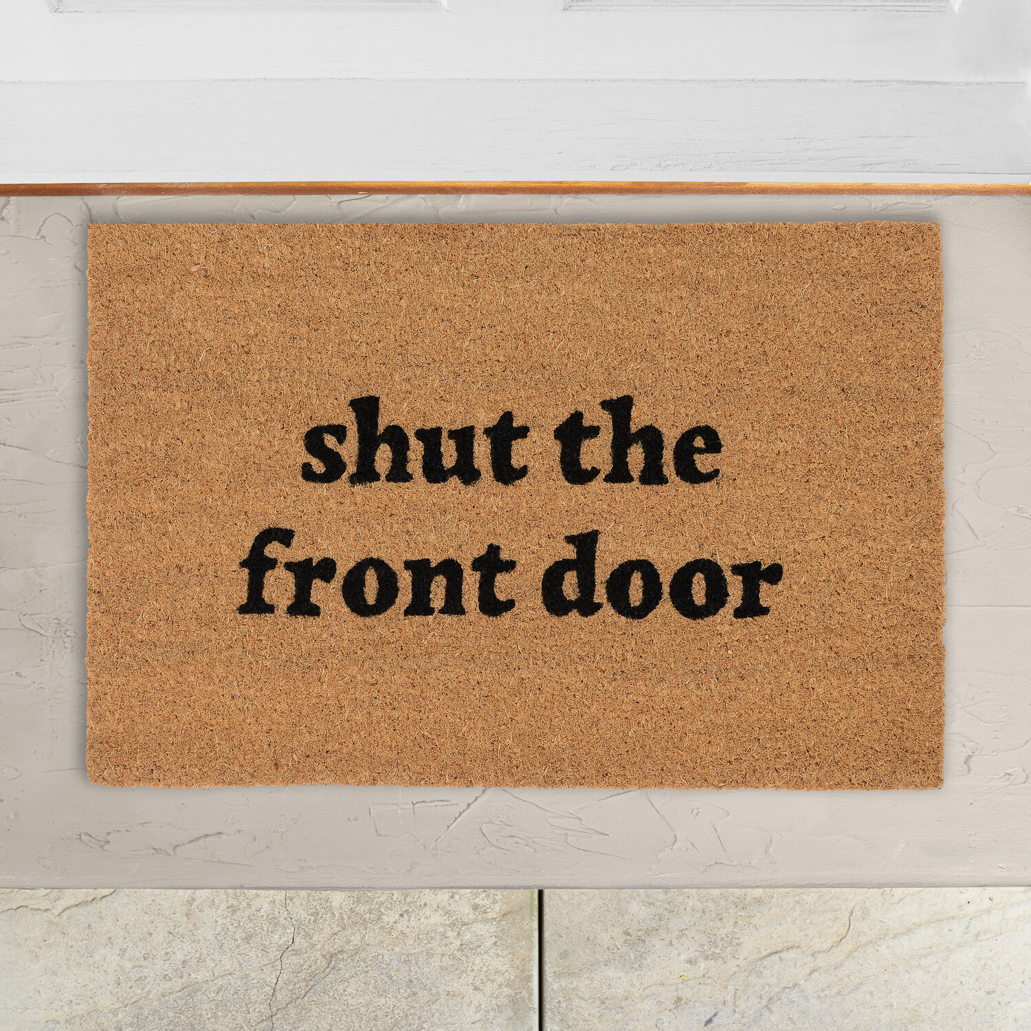 Slogan Printed Coir Mat Image 4