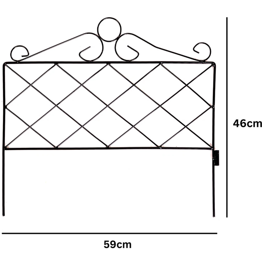 Garden Gear Victorian 59 x 46cm 2 Pack Metal Garden Border Image 5