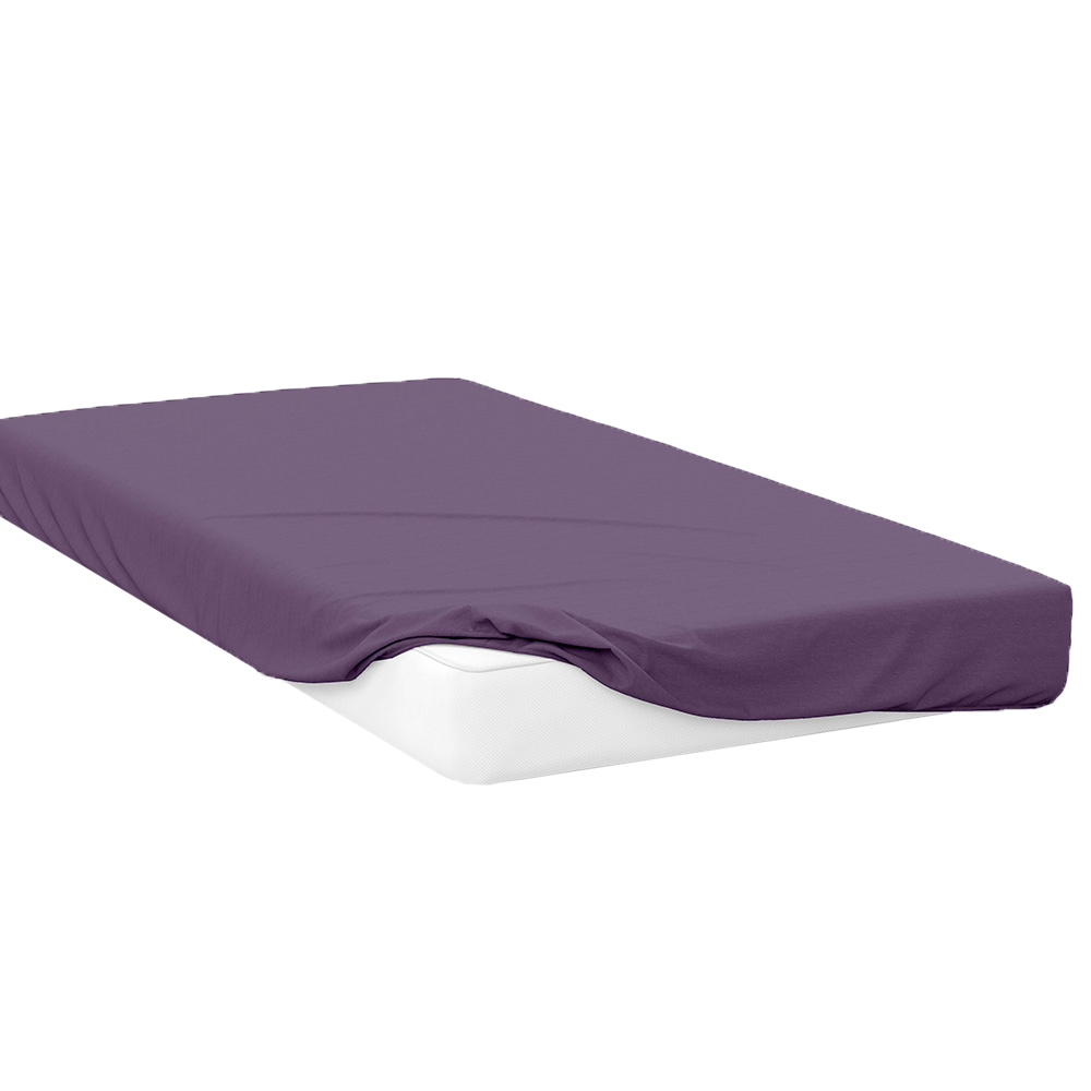 Serene Emperor Size Mauve Fitted Bed Sheet Image 1