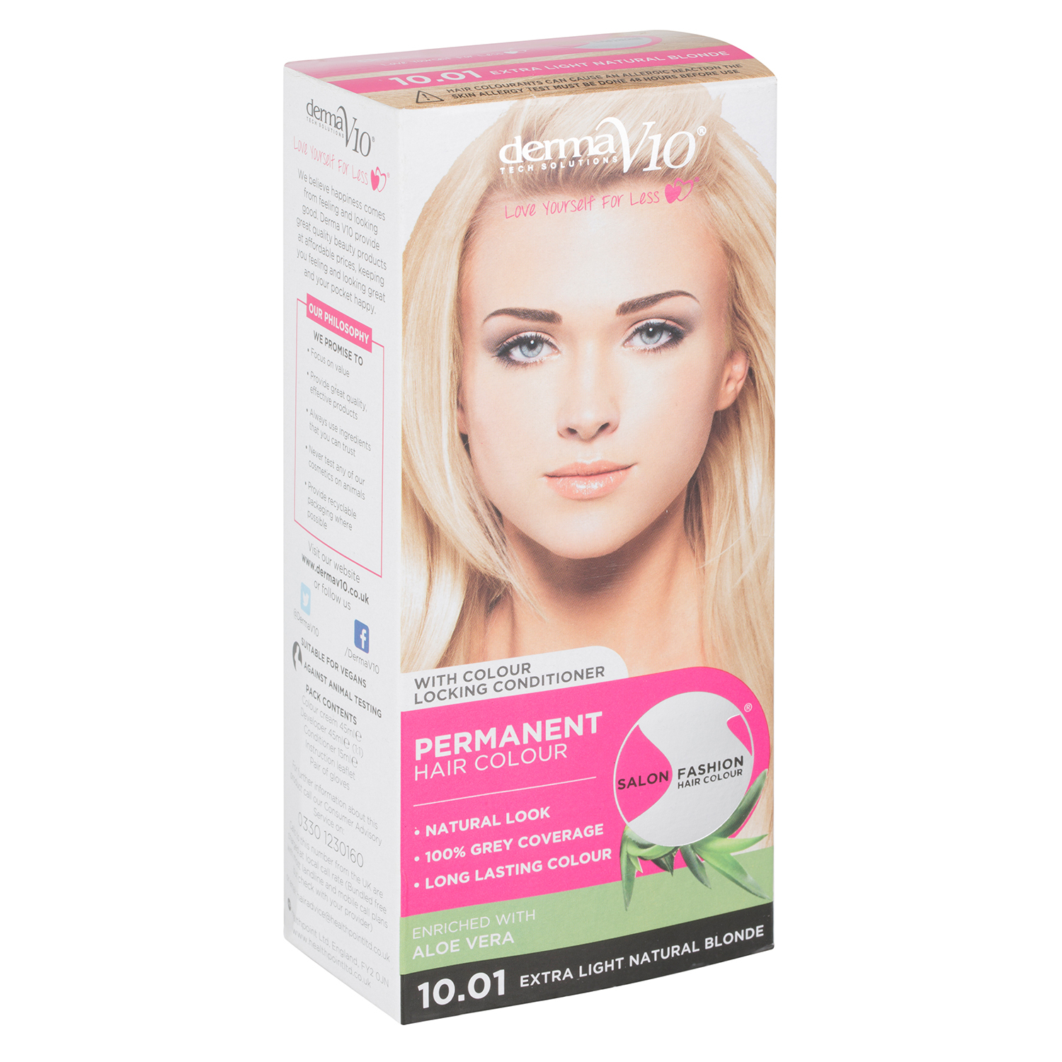 DermaV10 Salon Fashion Natural Blonde Permanent Hair Dye Image