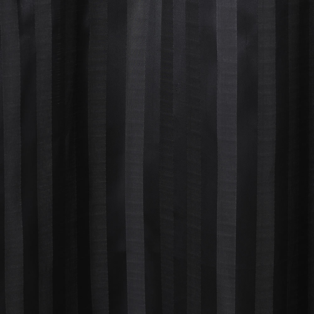 Wilko Black Shower Curtain with Satin Stripe Image 2