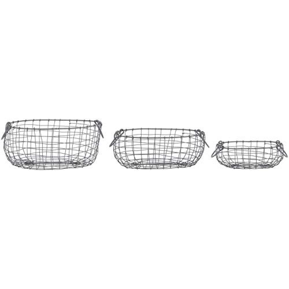 Fallen Fruits Set of 3 Oval Wire Storage Baskets Image 1