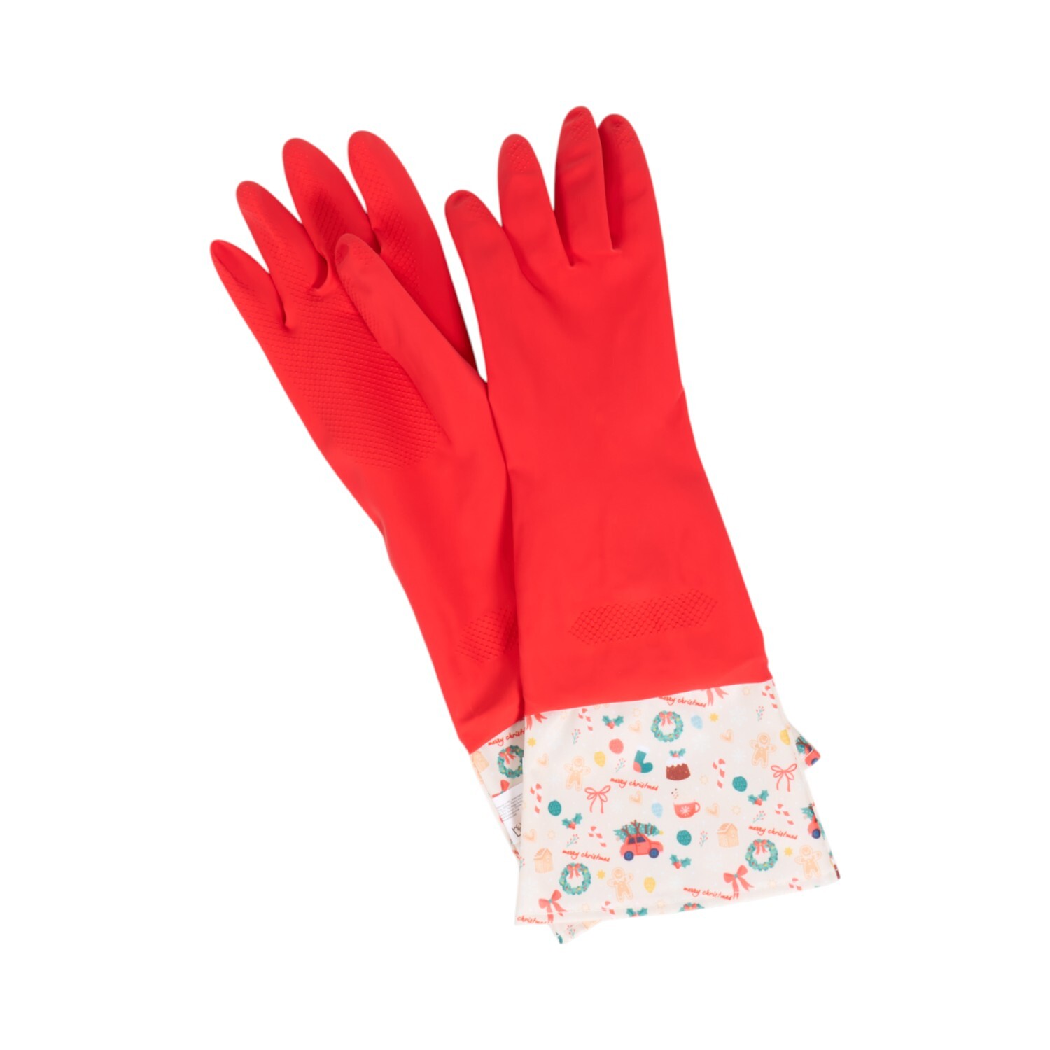 Cosy Christmas Cleaning Gloves Red Image 1