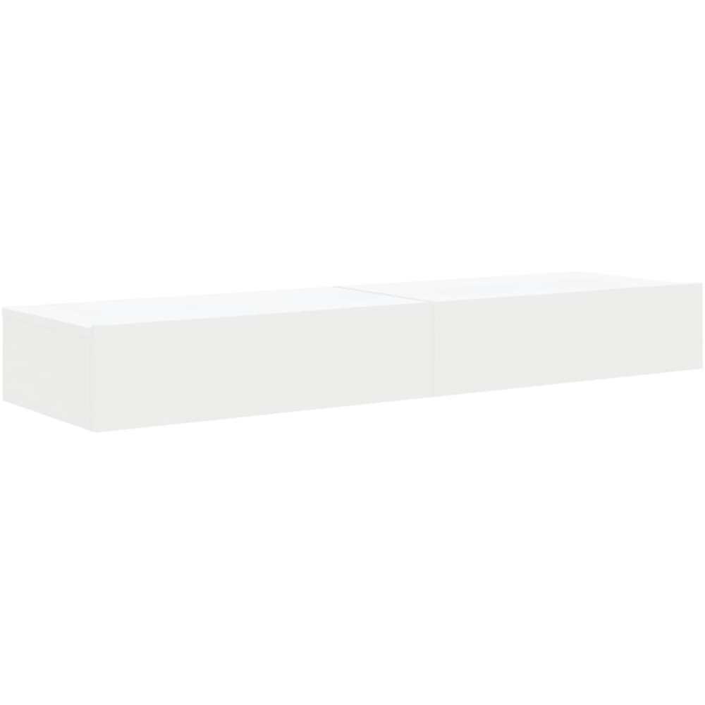 vidaXL Single Drawer White LED TV Cabinet Set of 2 Image 2