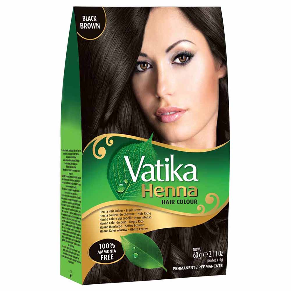 Vatika Henna Hair Colour Black Brown 60g | Wilko