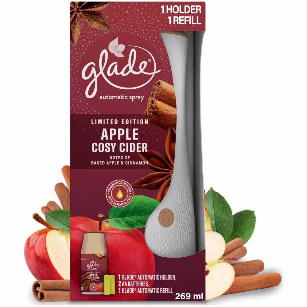 Glade Automatic Holder Apple Cosy Cider Air Freshe Apple Pie Air Freshener 269ml Image 1