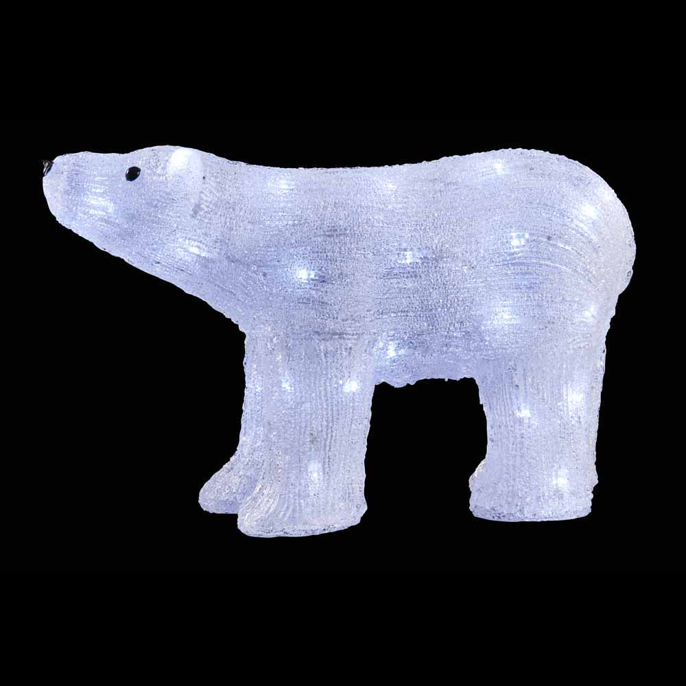 Wilko Acrylic Battery Operated Light Up Polar Bear Image 2