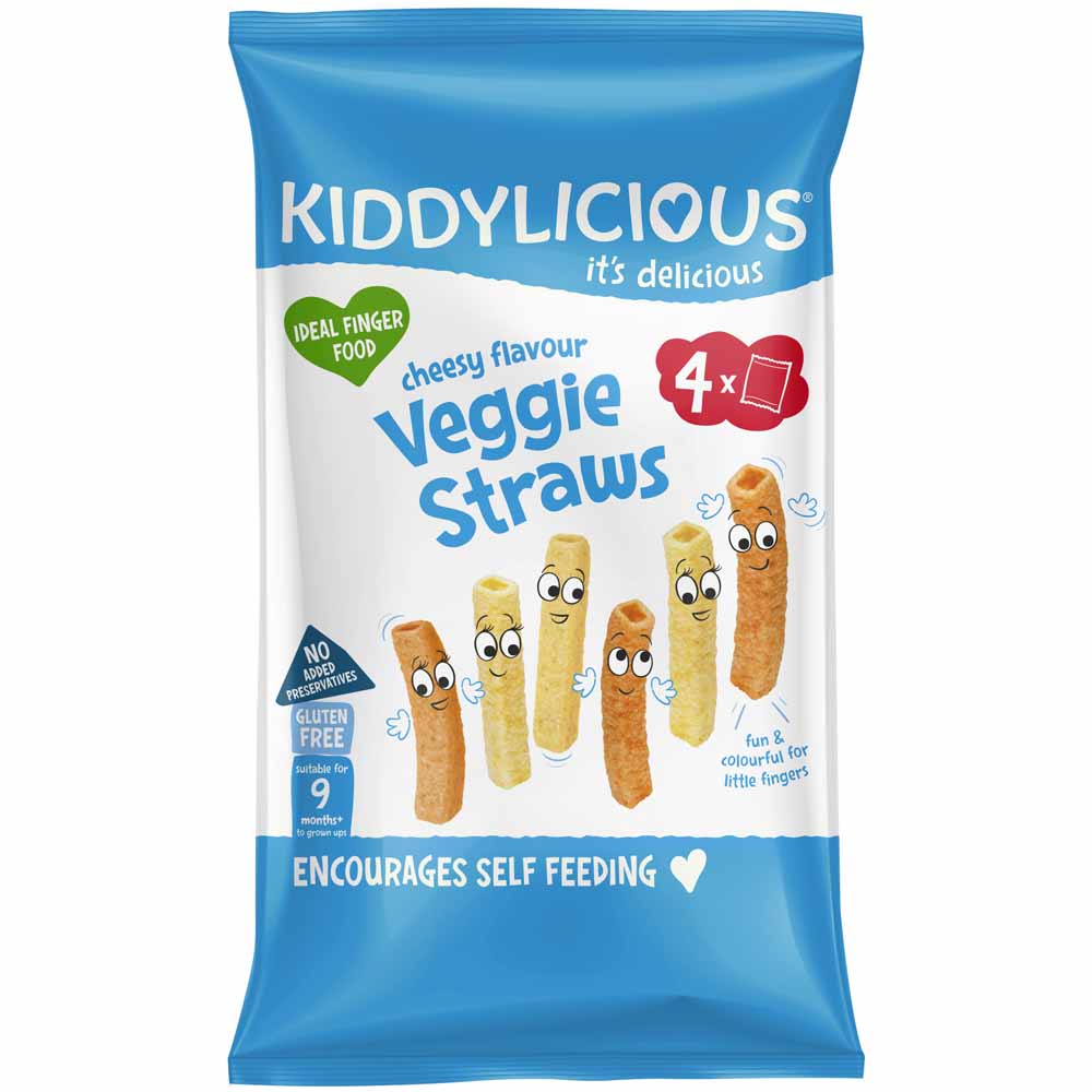 Kiddylicious Cheesy Veggie Straws 12g 4 Pack Image 3