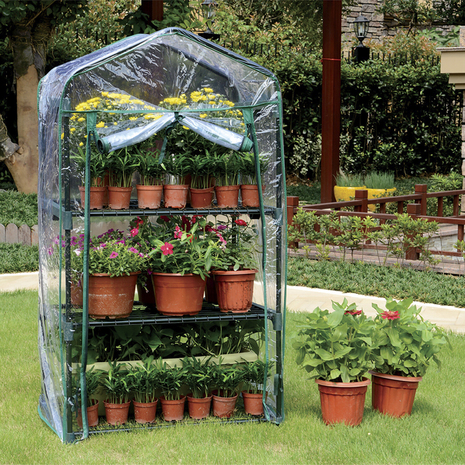 My Garden 3 Tier PVC 2.3 x 1.5ft Mini Greenhouse Image