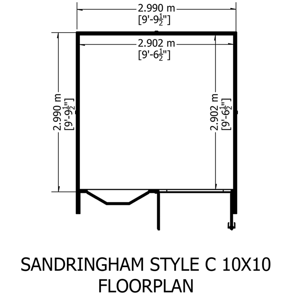 Shire Sandringham 10 x 10 Shiplap Style C Apex Shed Image 9