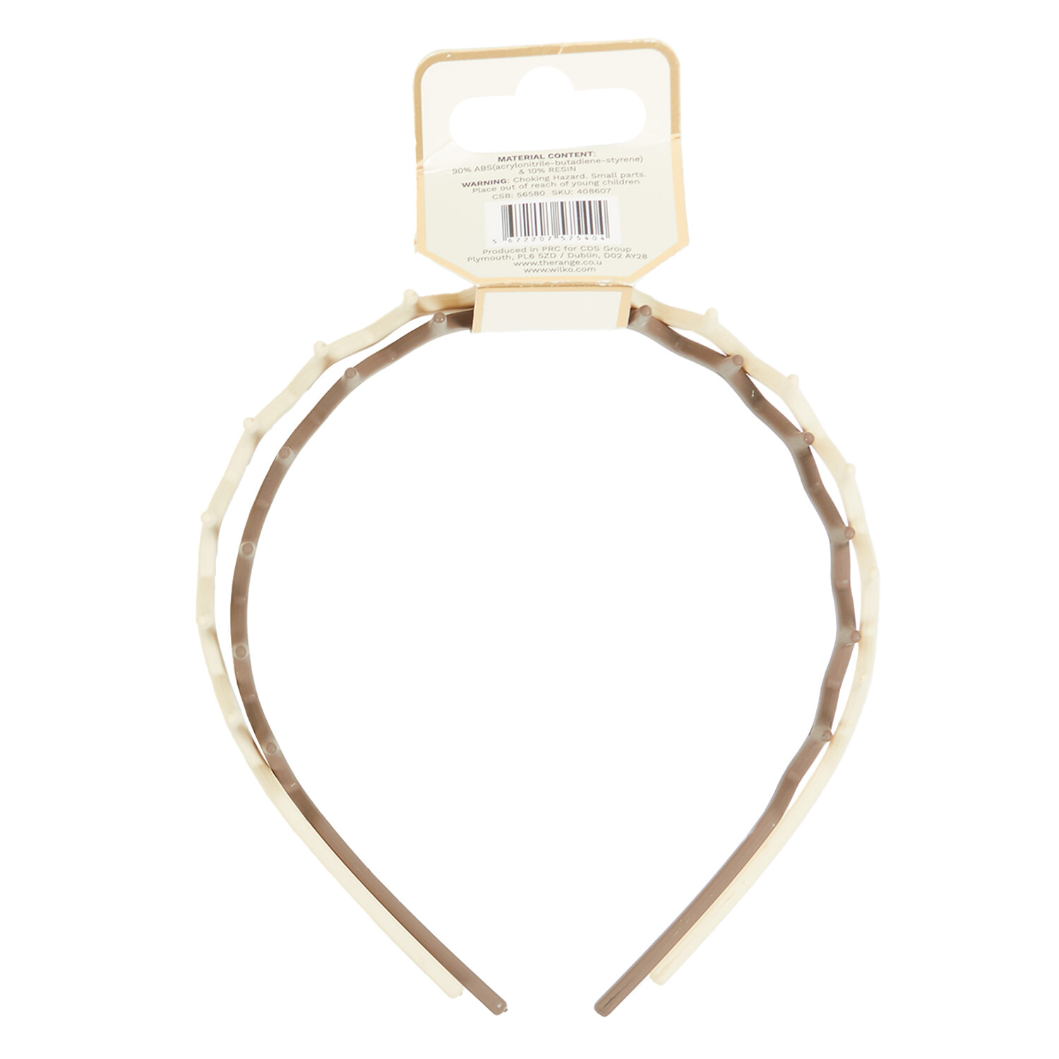 Pack of 2 Head Band Beige and Brown Image 3