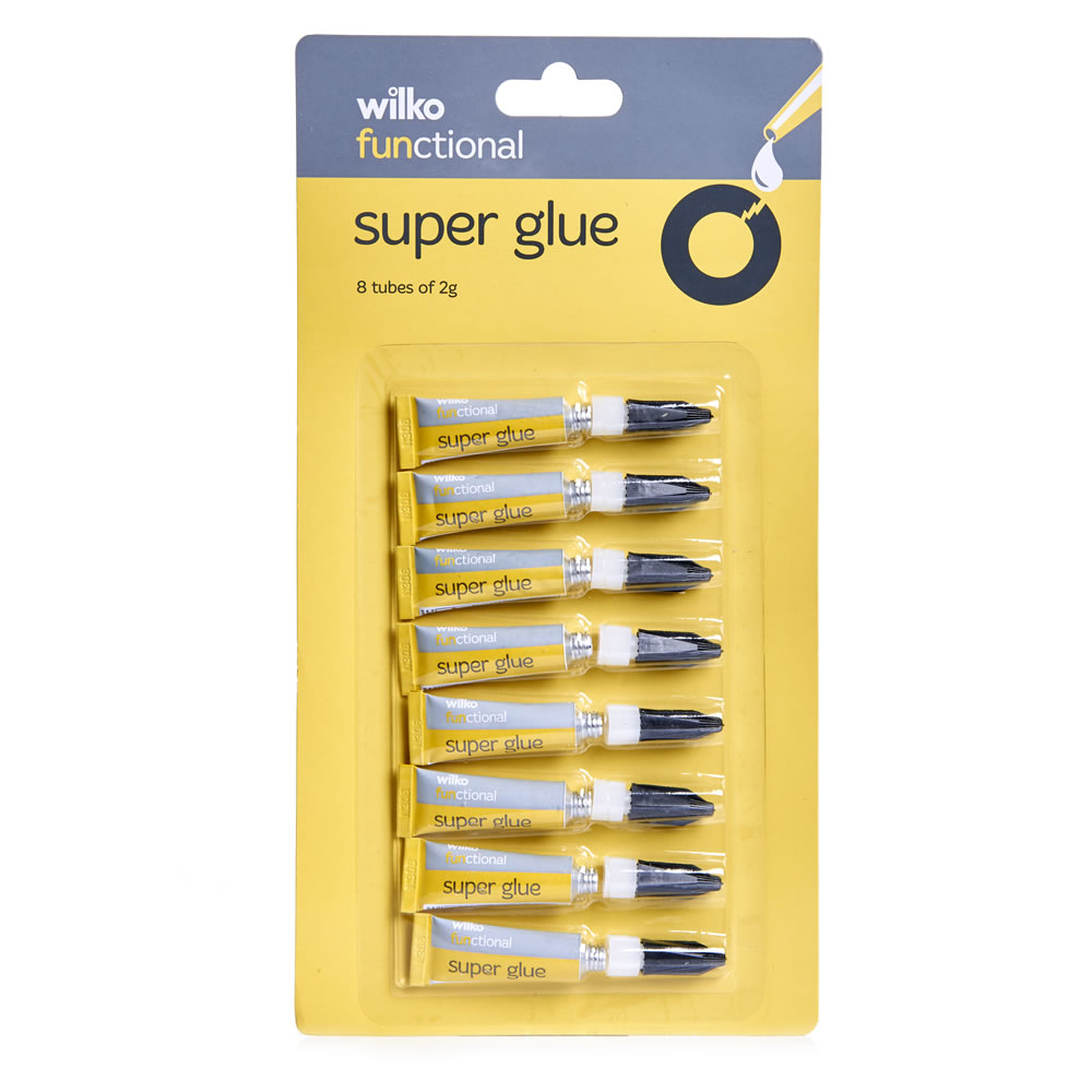 Wilko Functional 8 pack Super Glue 2g Image