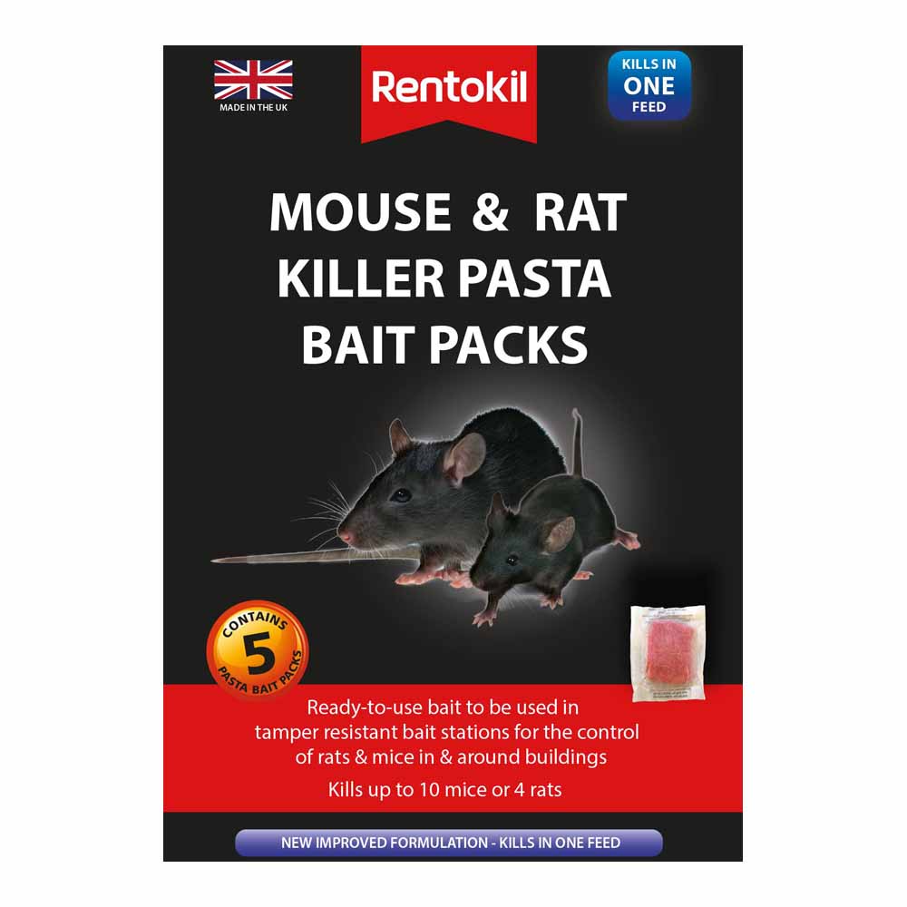 Rentokil Mouse and Rat Killer Pasta Bait 5 Pack Image