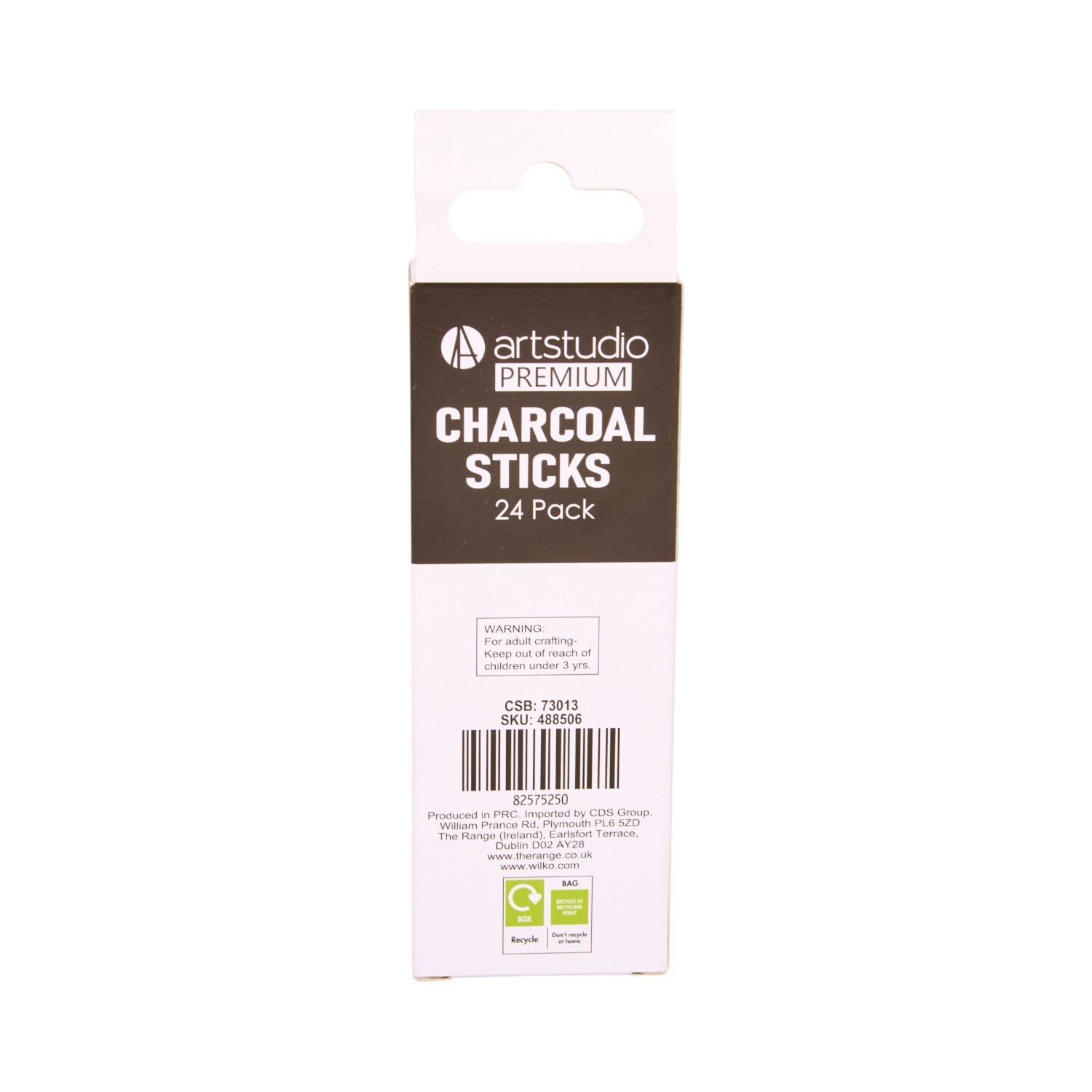 Pack of 24 Charcoal Sticks Black Image 3