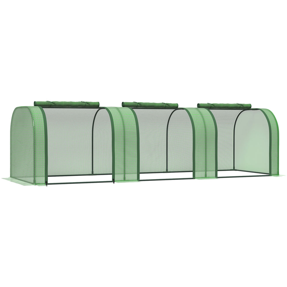 Outsunny Green PE 3.3 x 9.7ft Polytunnel Greenhouse Image 1
