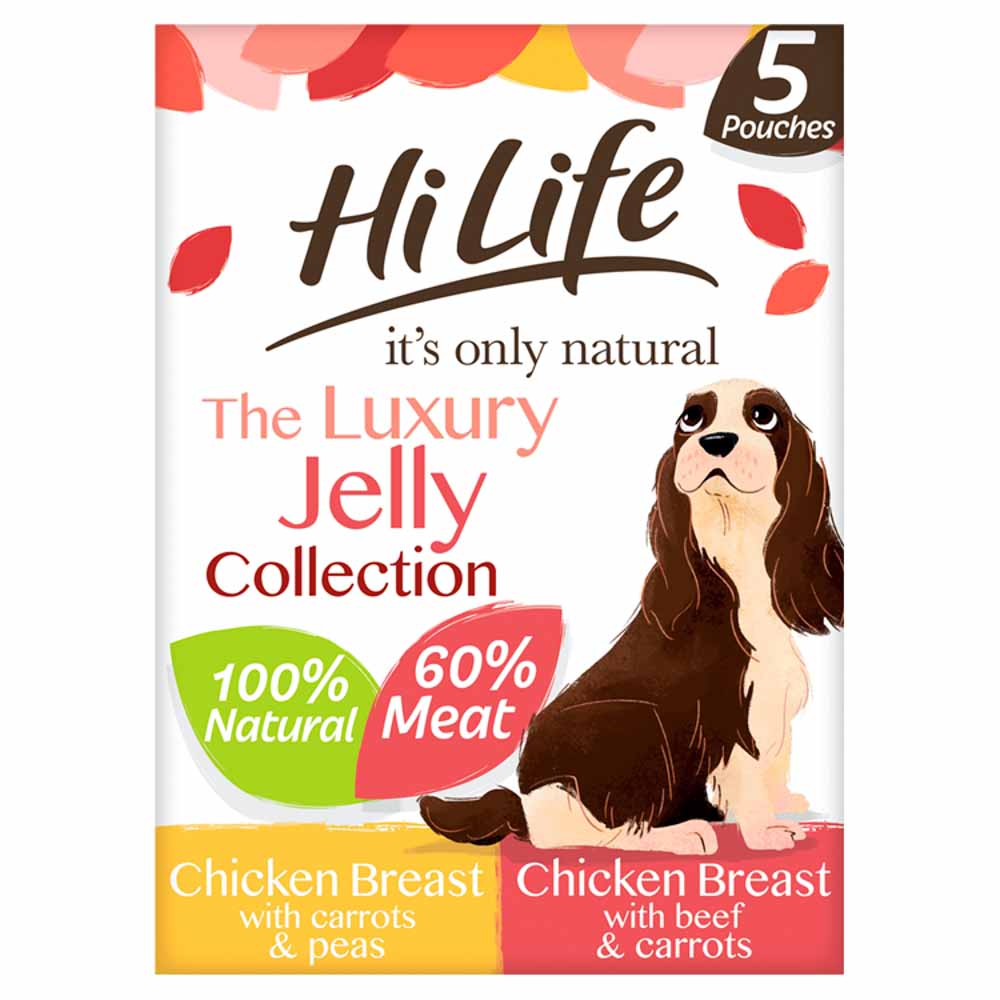 HiLife Jelly Collection Dog Food Pouch 5x100g Wilko