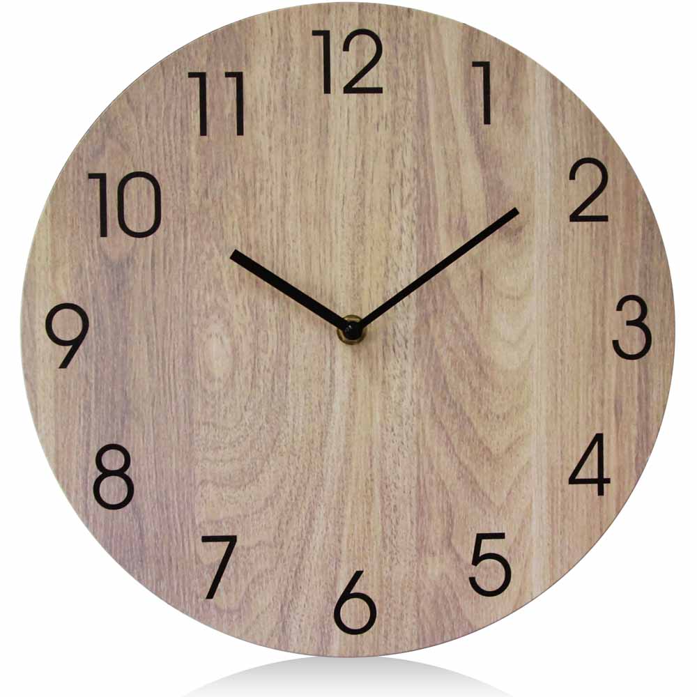 Wilko Wood Effect Clock Image