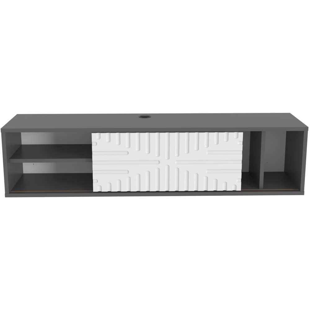 Decorotika Teo 2 Door 2 Shelf Traverter and Walnut Floating TV Unit Image 2