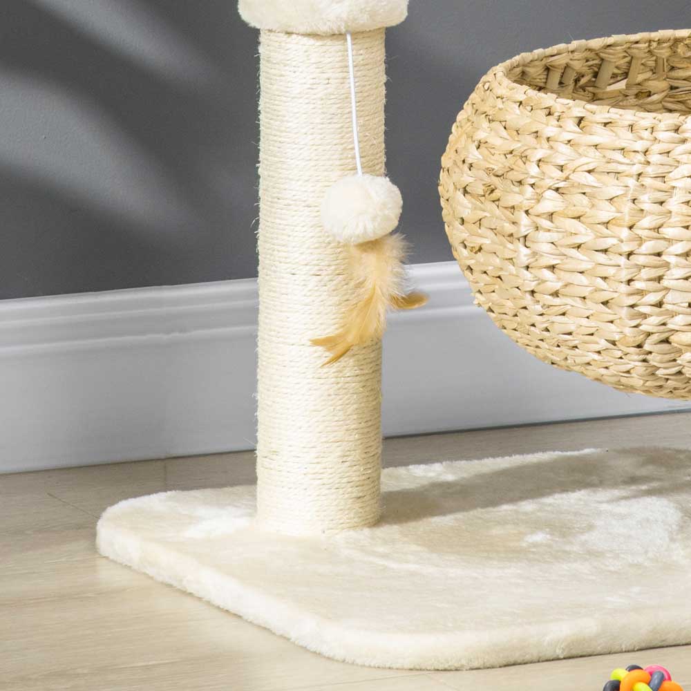 PawHut Cat Activity Centre with Sisal Scratching Post Image 7