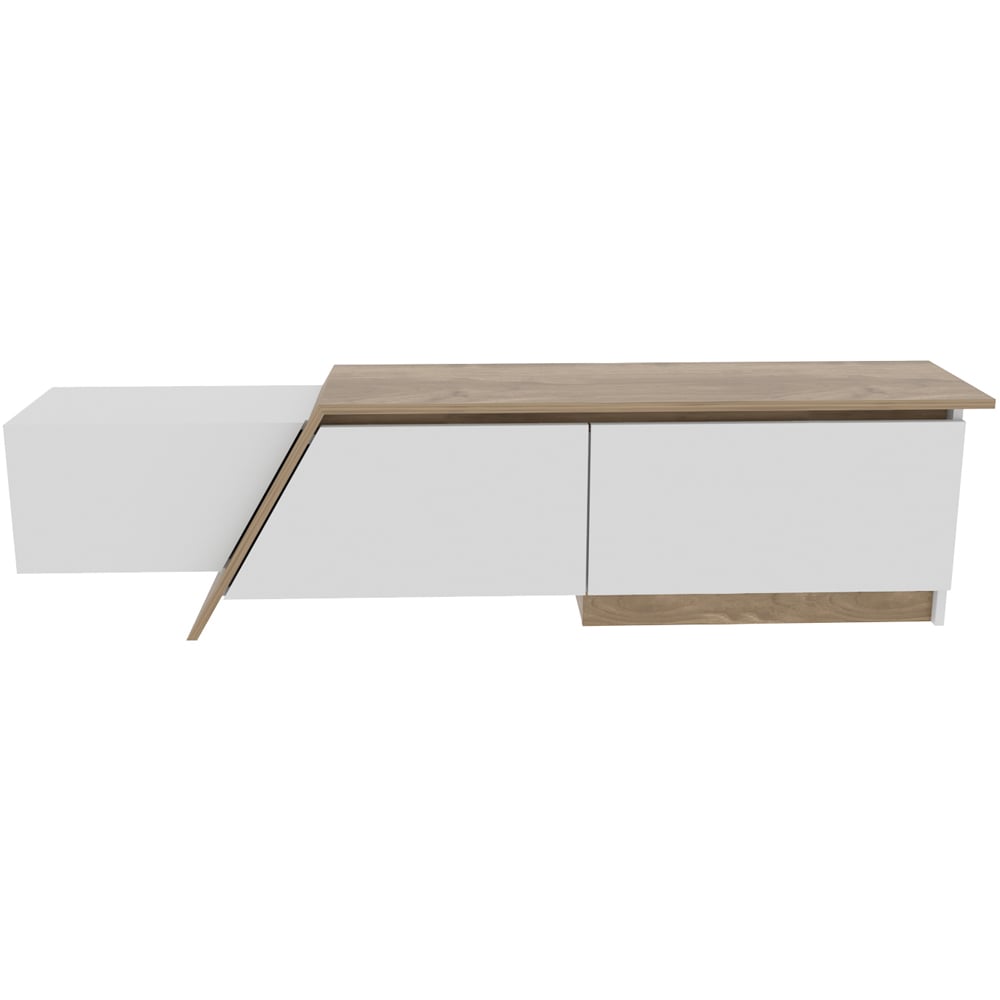 Decorotika Zonas 3 Door White and Walnut TV Unit Image 3
