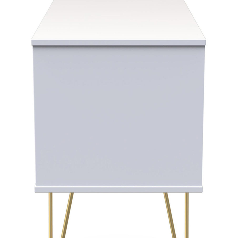 Crowndale Diamond 4 Drawer Matt Indigo and White Chest of Drawers Image 4