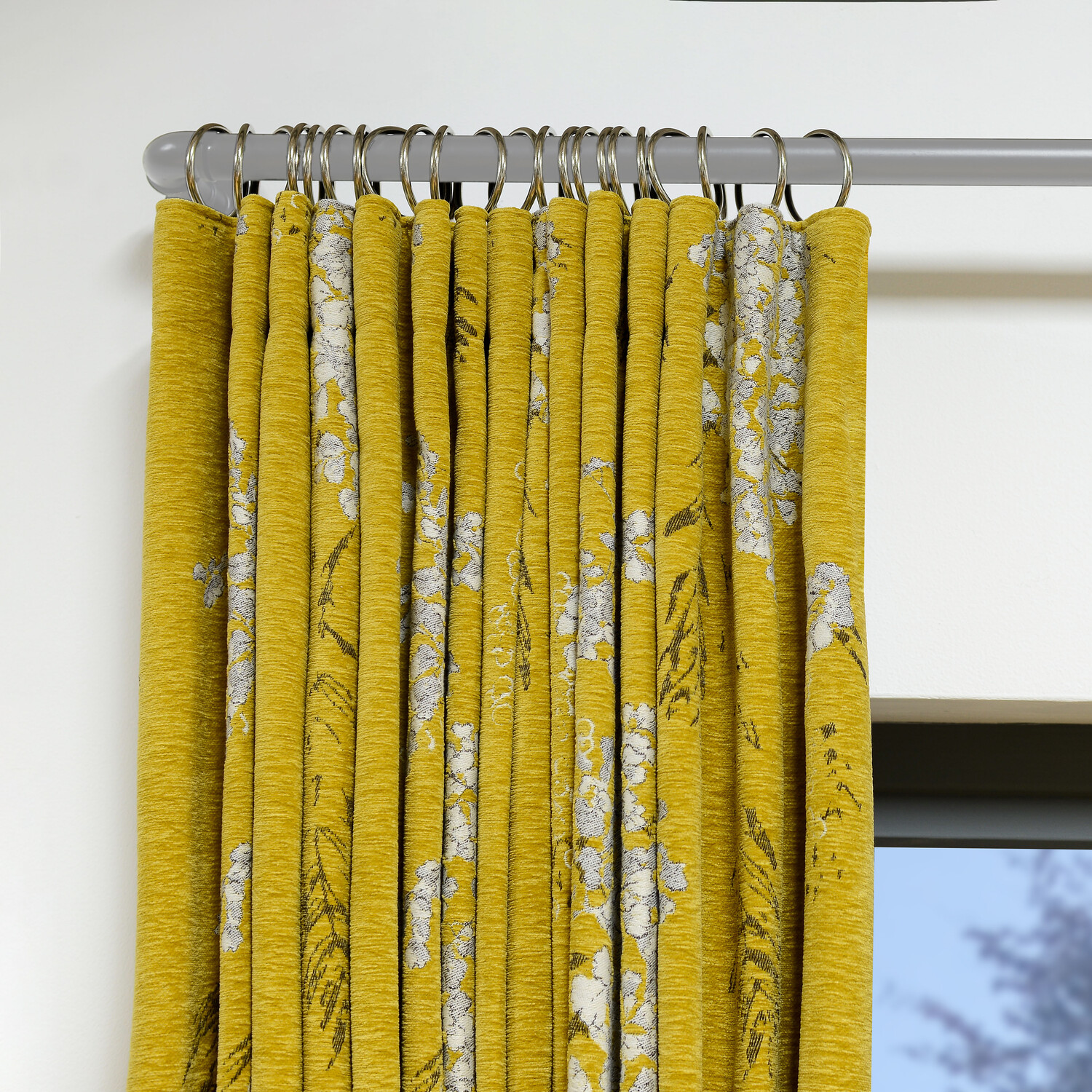 Divante Ochre Sakura Taped Curtain 229cm Image 3