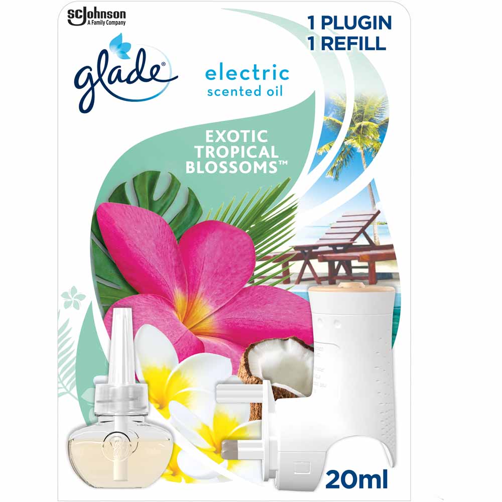 Glade Electric Holder & Refill Tropical Blossoms Scented Oil Plugin 20ml Image 1