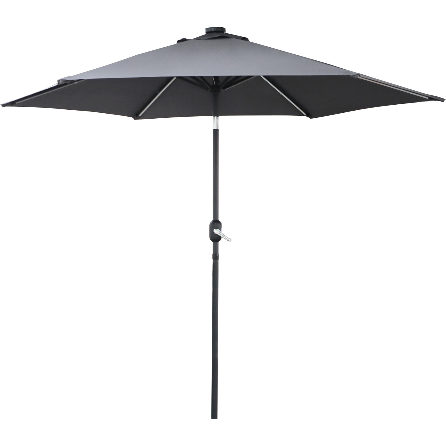 Outdoor Essentials Grey Parasol with Removable LED Lights 2.7m Image 6