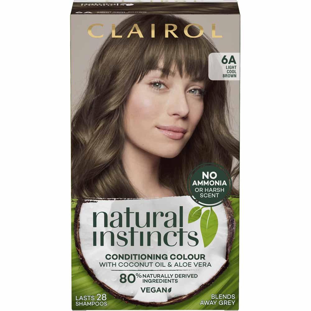 Clairol Natural Instincts Light Ash Brown Hair Dye Image 1