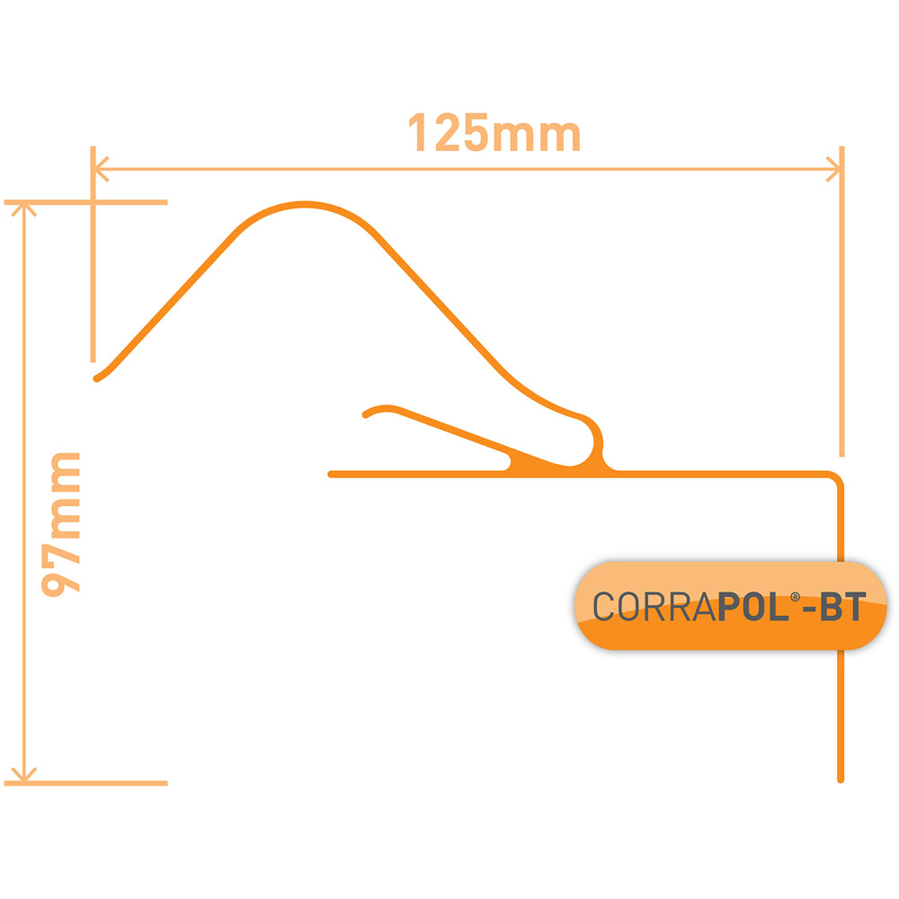 Corrapol-BT Blue Rock n Lock Side Flashing Gable Bar 6m Image 3