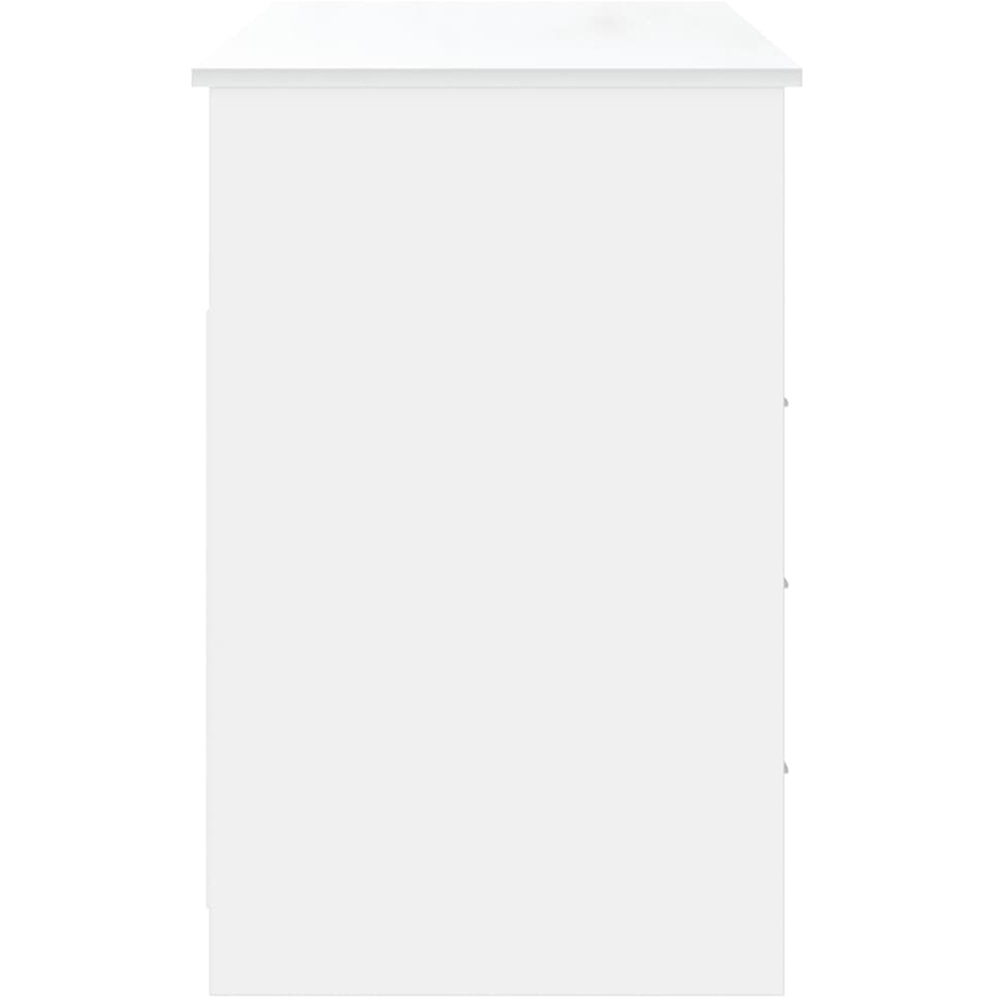 vidaXL 3 Drawer Single Shelf Computer Desk White Image 5