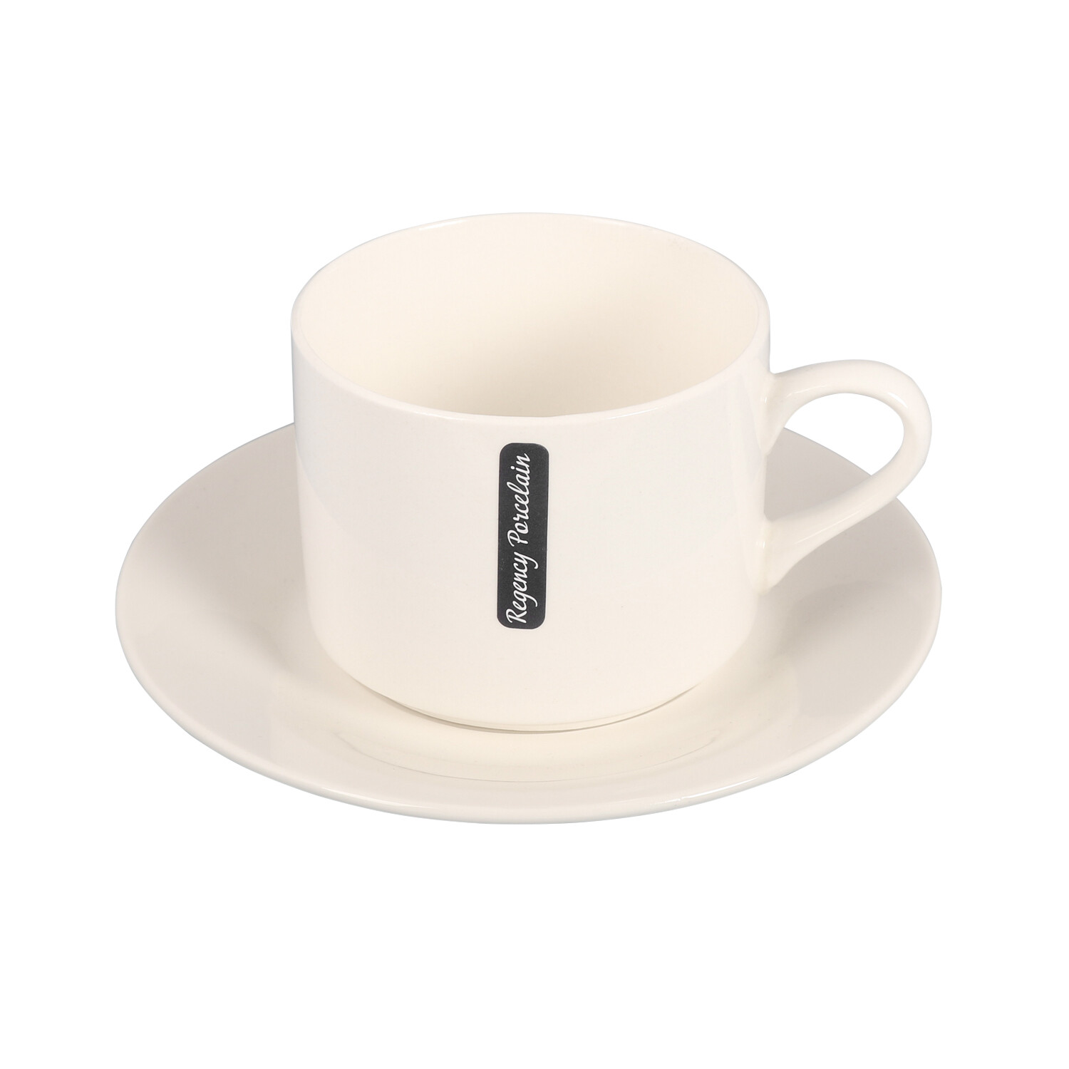 Regency Porcelain Cup and Saucer - White Image 1