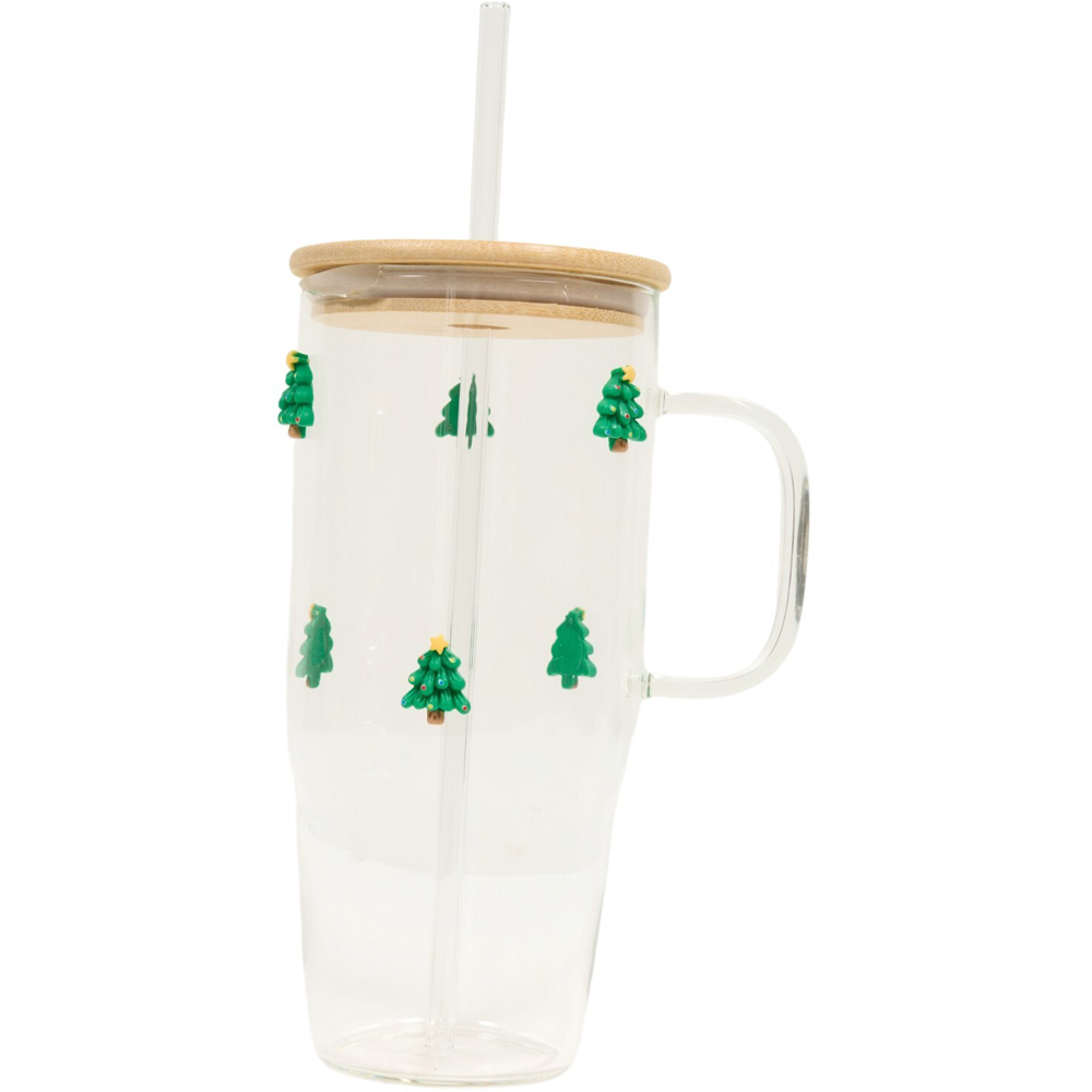 Christmas Icon Jumbo Drinking Jar with Straw Image 6