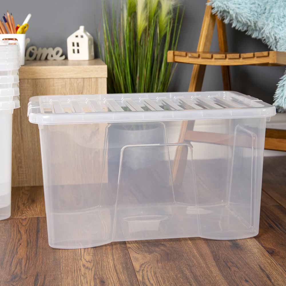 Wham 60L Crystal Storage Box and Lid 5 Pack Image 4