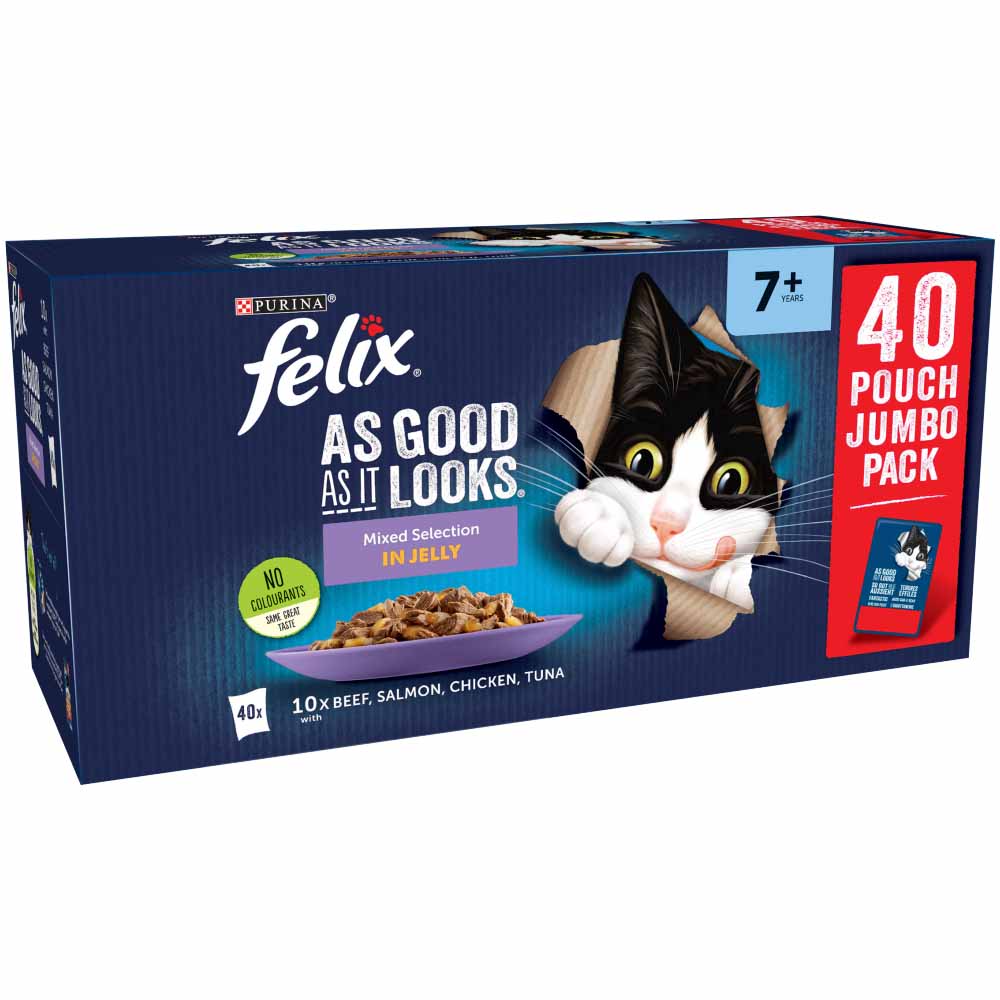 Felix As Good As It Looks 7+ Mixed Cat Food 40 x 100g Image 3