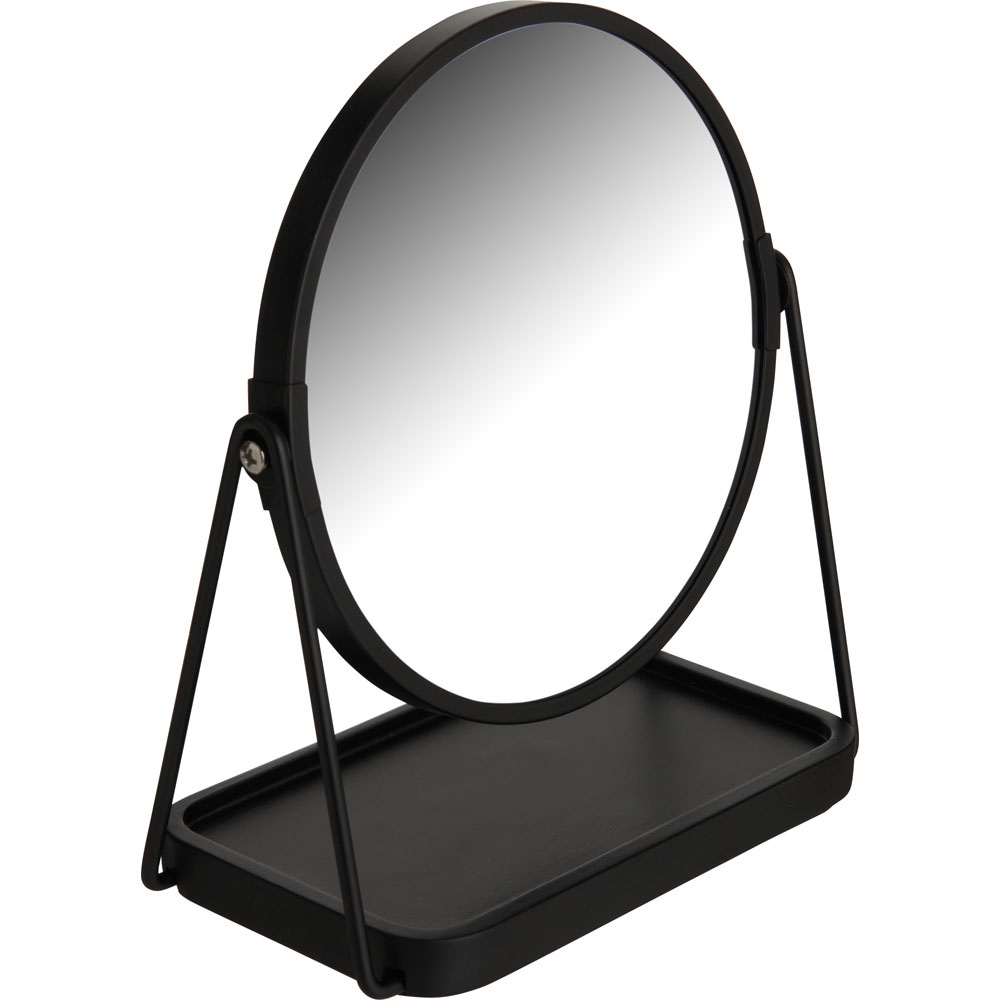 Wilko Small Black Mirror with Tray Wilko