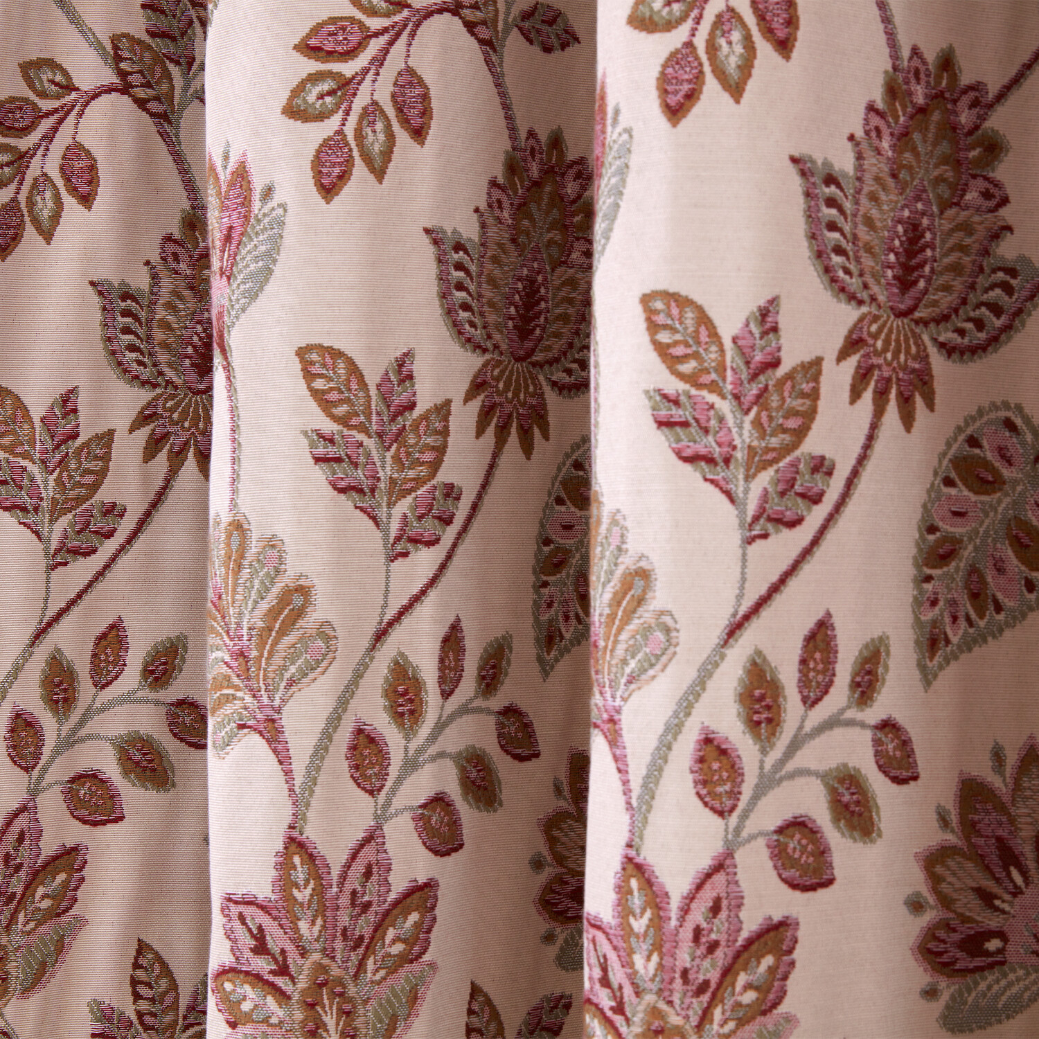 Regency Floral Jacquard Curtain Pink 168cm 229cm Image 3