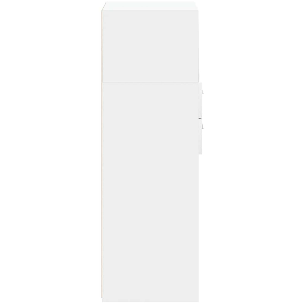 vidaXL 2 Drawer 3 Shelf White Highboard Image 5