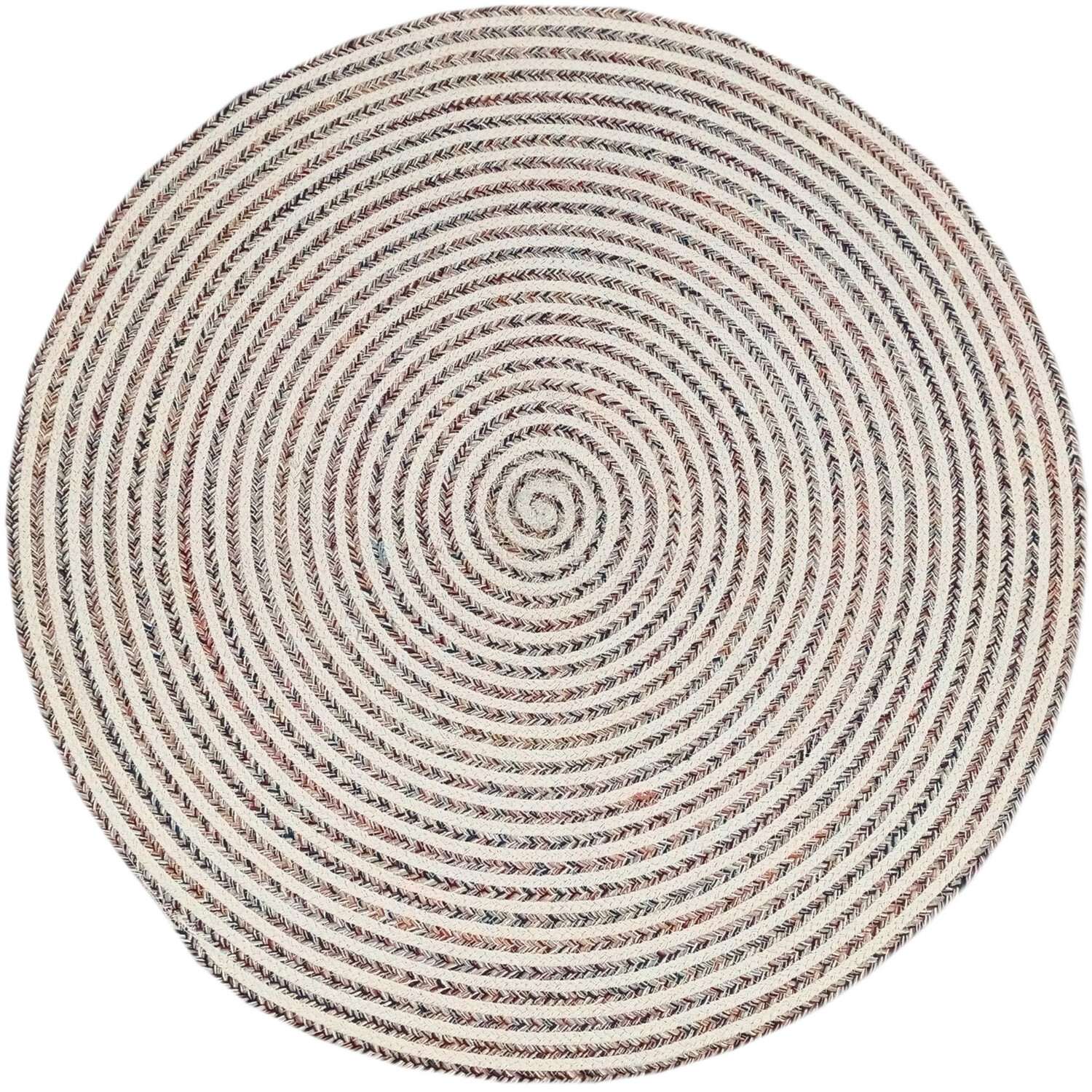 Round Braided Rug Multicolour Image